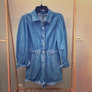 NWT Zara Denim Romper Size S